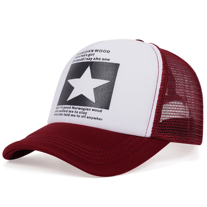 Pentagram Mesh Street Dance Baseball Cap