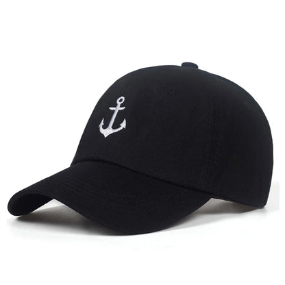 Unisex Ship Anchor Letter Embroidered Casual Baseball Cap