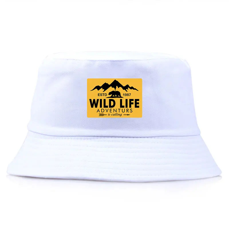 Wild Life Printed Reversible Double Side Beach Bucket Hat