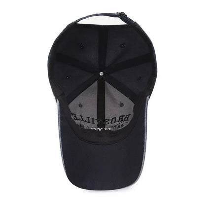 Casual Washed Embroidered Curved Brim Baseball Cap
