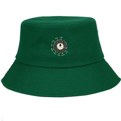 Retro Graffiti Dial Sign Vintage Street Style Bucket Hat