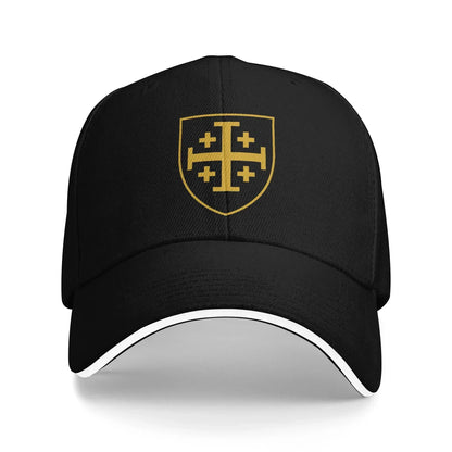 Jerusalem Cross Shield Trucker Baseball Cap