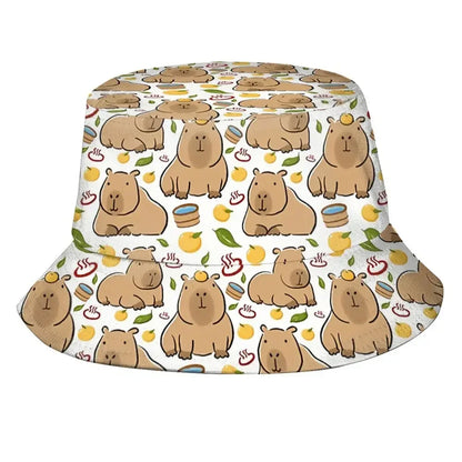Cute Capybara Print Summer Bucket Hat