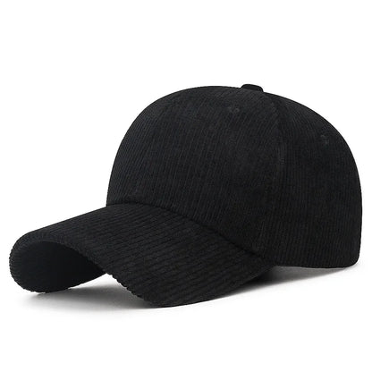 Striped Corduroy Adjustable Snapback Baseball Cap