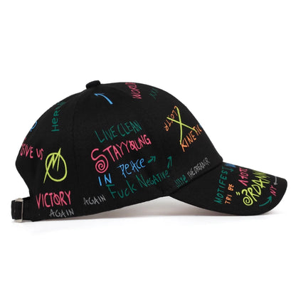 Fashion Graffiti Print Street Baseball Cap