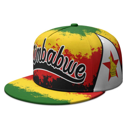 Zimbabwe Flag Custom Name Snapback Cap