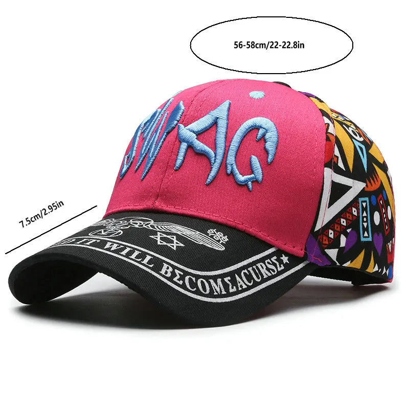 Printed Embroidered Casual Baseball Cap