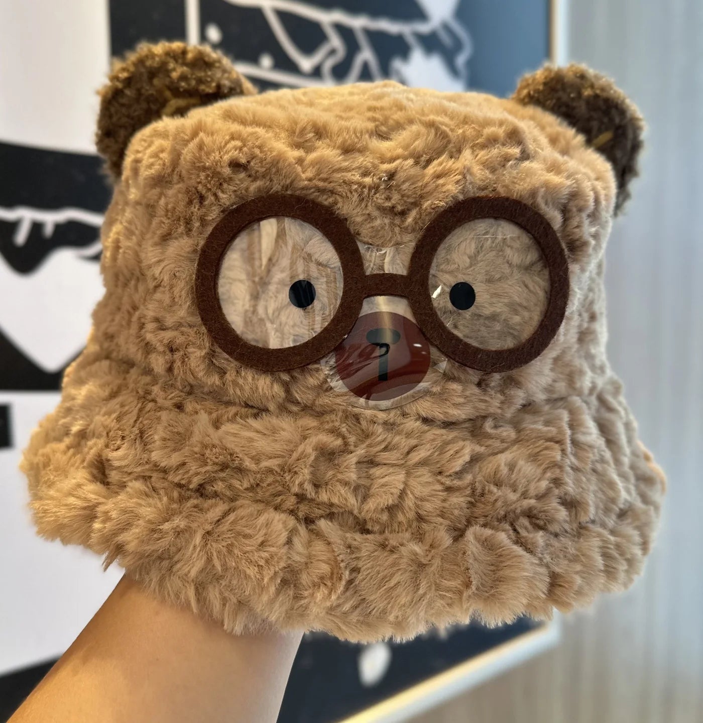 Cartoon Plush Warm Bucket Hat