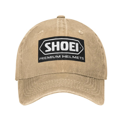 Shoei Motorcycle Helmets Washed Denim Baseball Cap