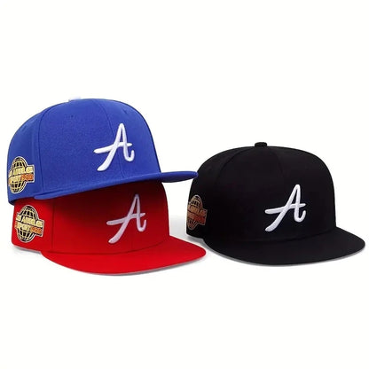 Punk Letter Embroidered Snapback Cap Breathable Sun Protection