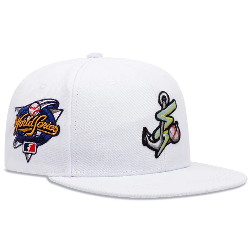 Tennis Hook Embroidery Flat Brim Hip Hop Cap Unisex