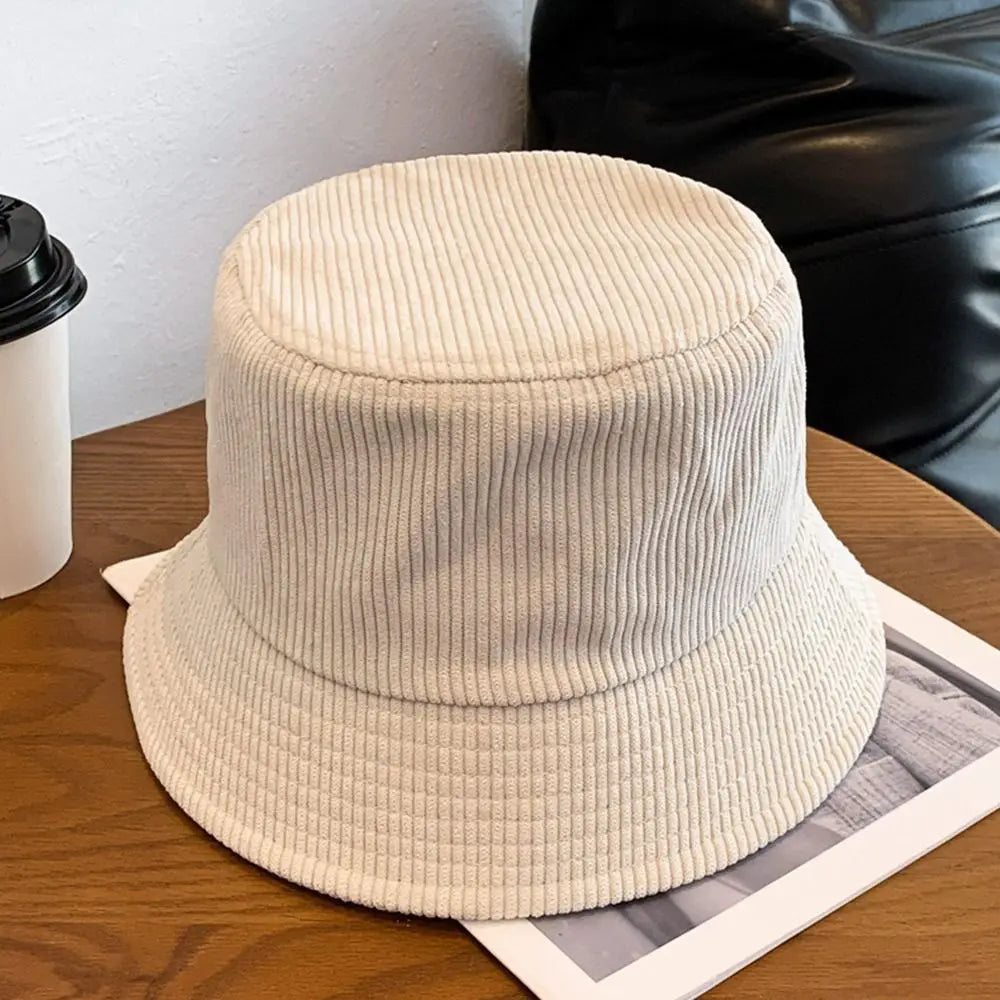 Corduroy Plush Winter Fisherman Bucket Hat