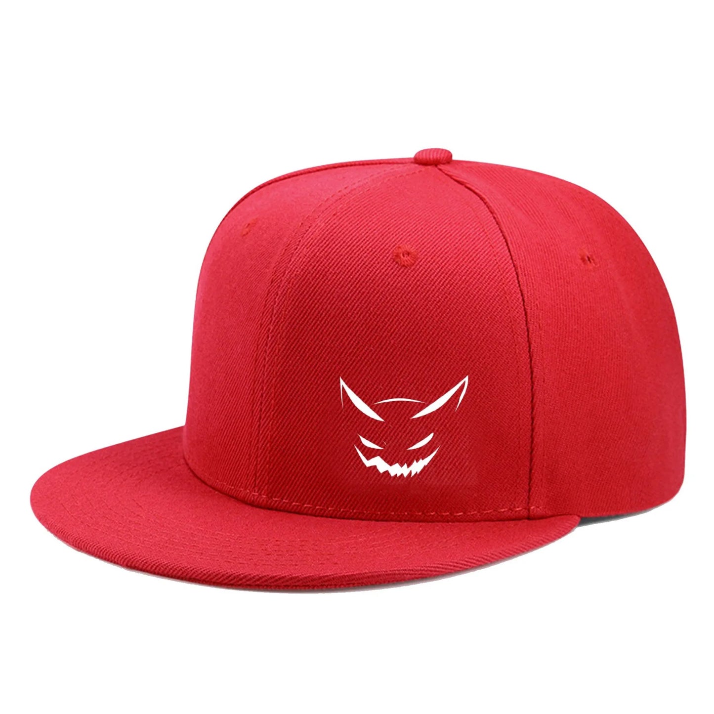 Cute Expression Flat Brim Baseball Cap Unisex