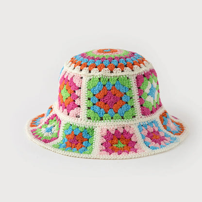 Japanese Color Matching Sweet Crochet Bucket Hat