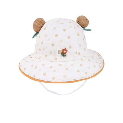 Baby Cute Dot Beach Sun Bucket Hat