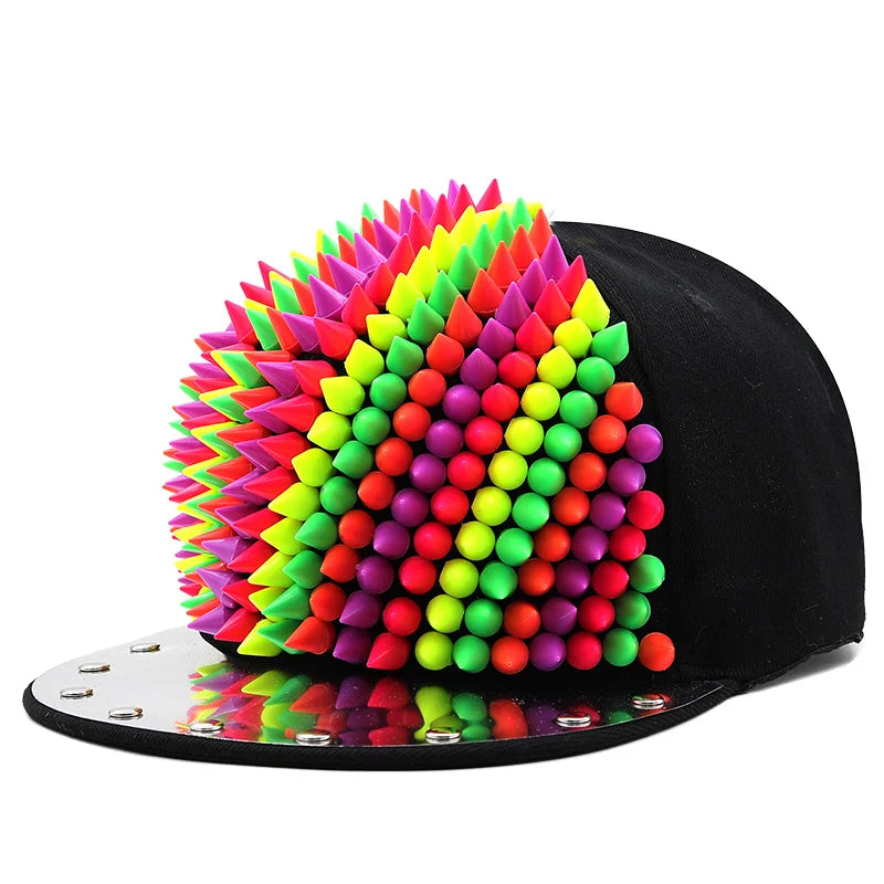Luxury Rivet Punk Snapback Cap