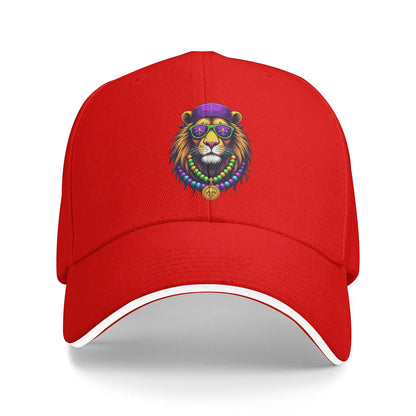Mardigator Mardi Gras Lion Costume Baseball Cap