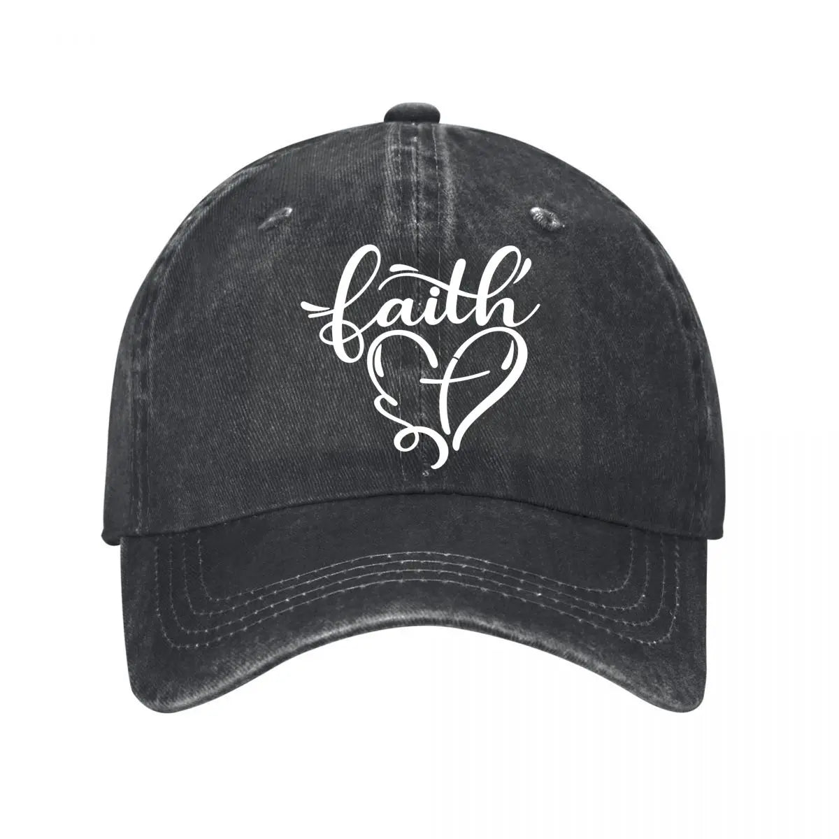 Vintage Faith Heart Washed Cotton Family Baseball Cap