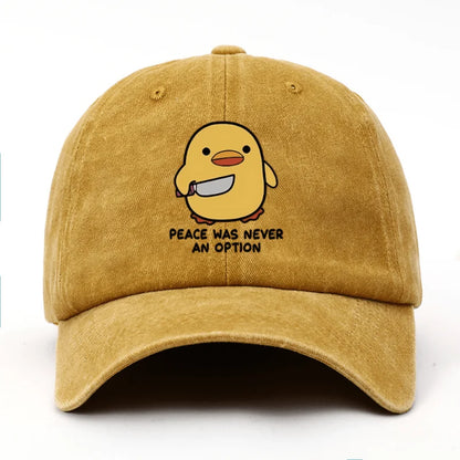 Yellow Duck Letter Baseball Cap