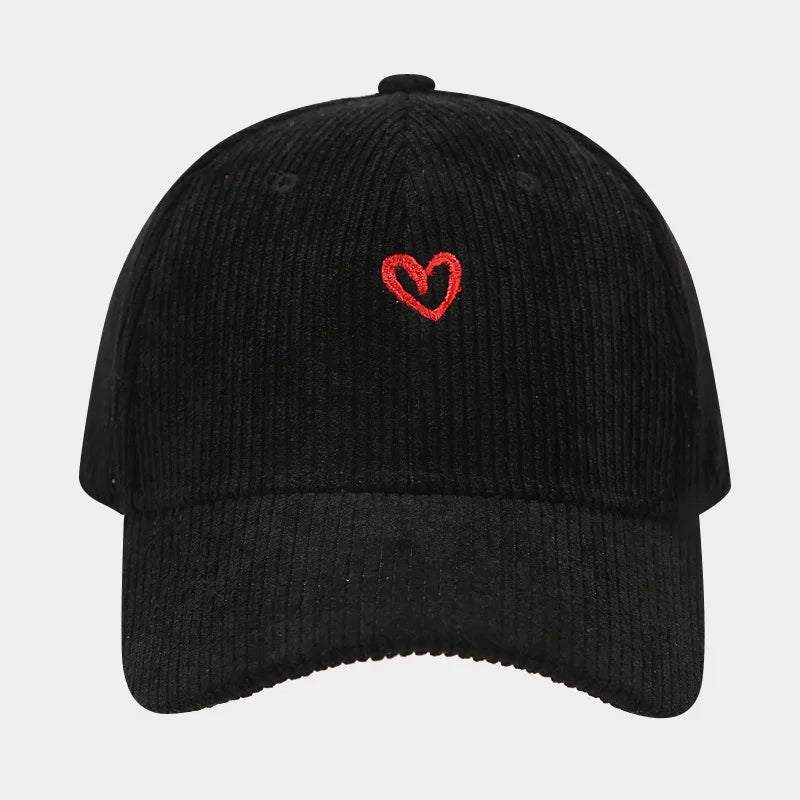 Little Love Corduroy Embroidered Baseball Cap
