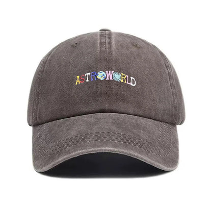 Astro Style Embroidery Vintage Cotton Baseball Cap
