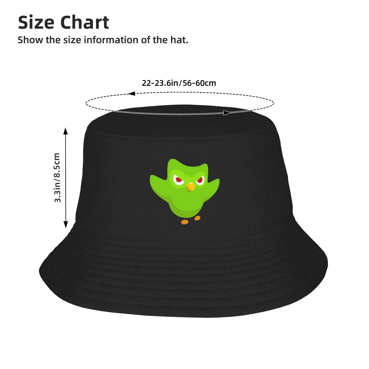 Duolingo Owl Duo Reversible Summer Bucket Hat