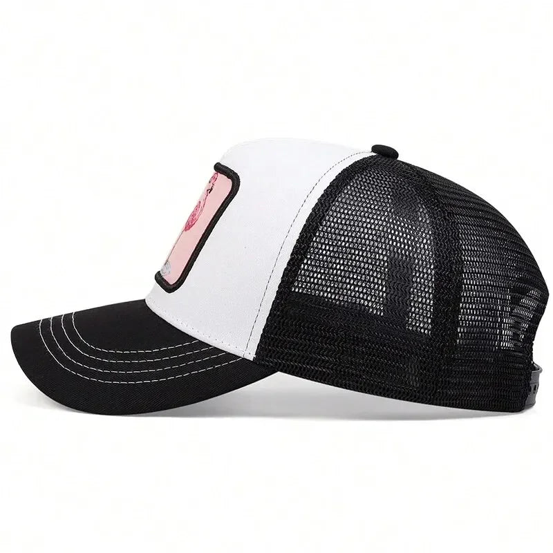 Unisex Flamingo Patch Embroidery Baseball Net Caps