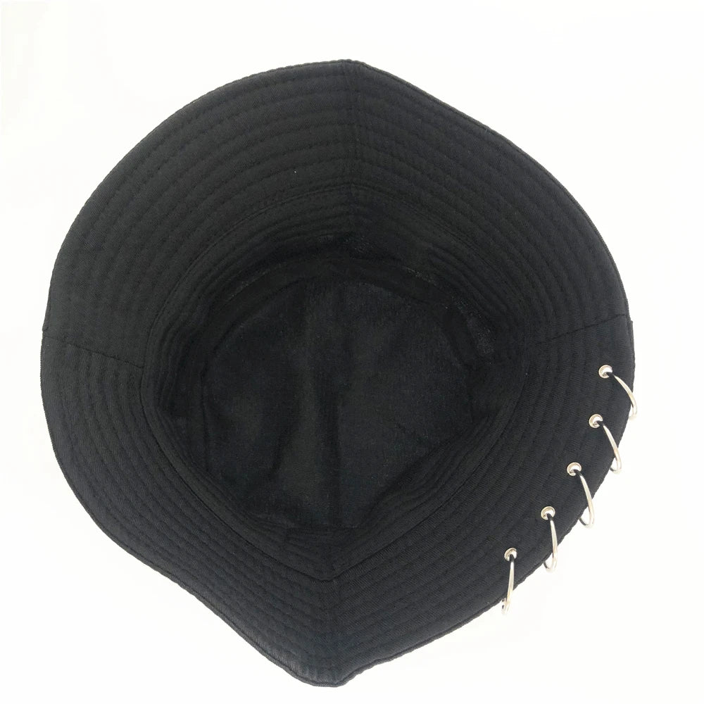 Solid Color Iron Ring Bucket Hat