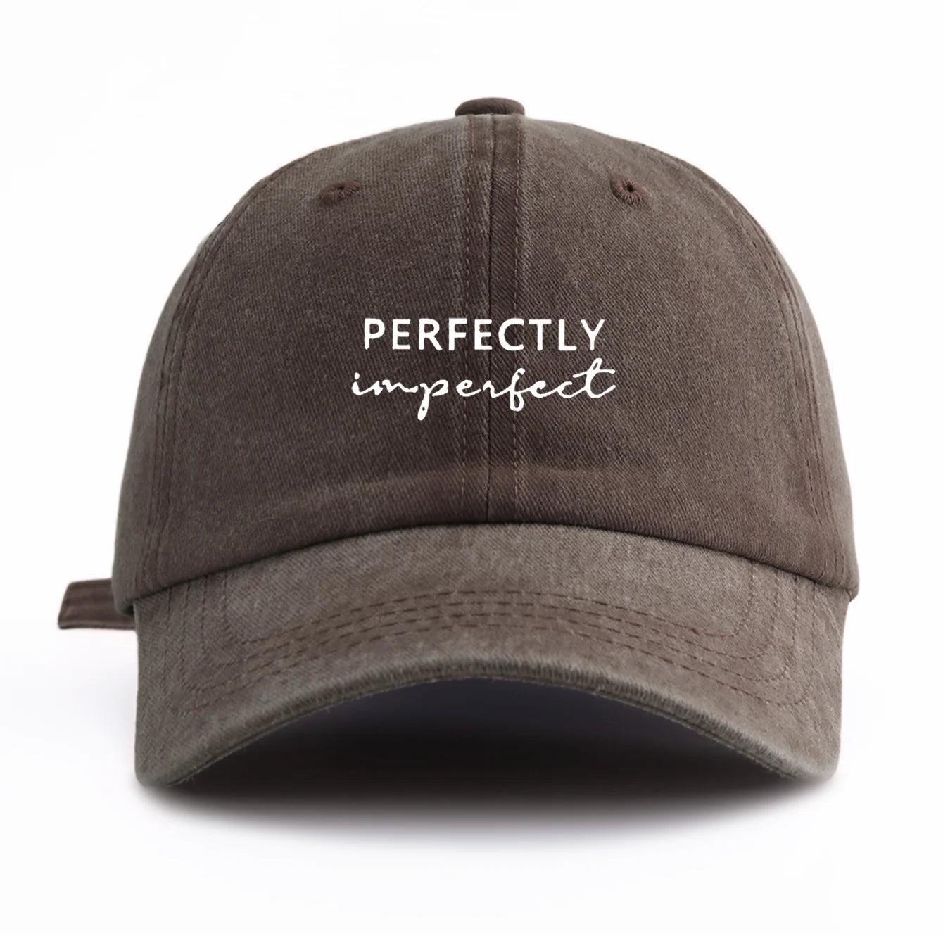 PERIMPFCT Print Minimalist Retro Washed Baseball Cap