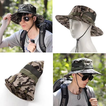 Camouflage Sun Protection Bucket Hat