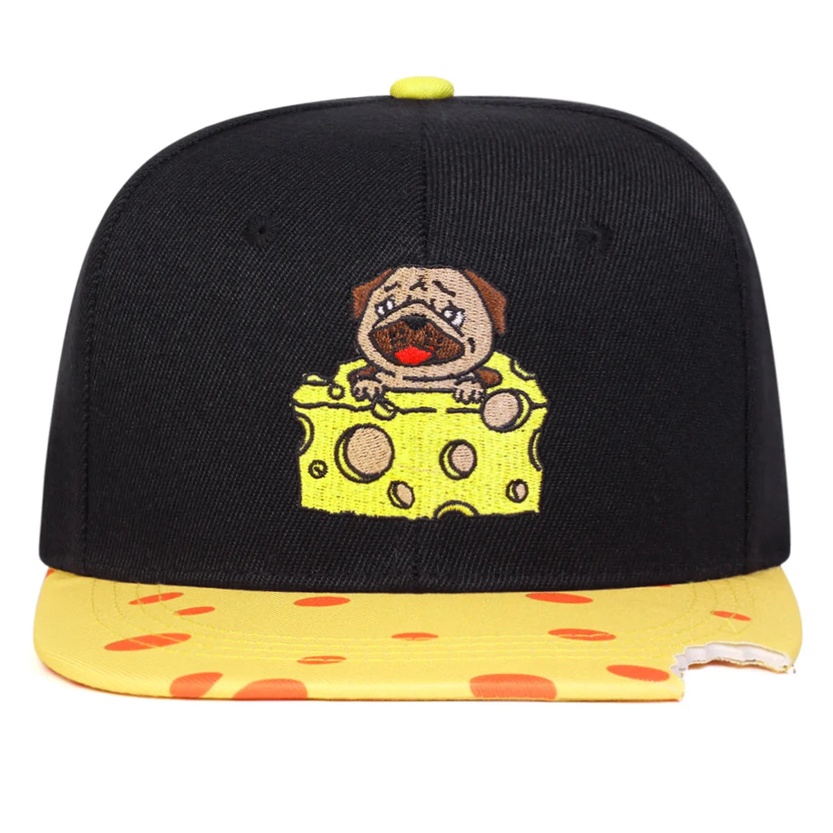 Dog Embroidery Outdoor Casual Snapback Cap