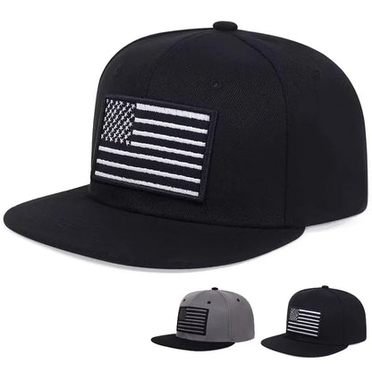 Unisex American Flag Embroidery Hip-hop Hats