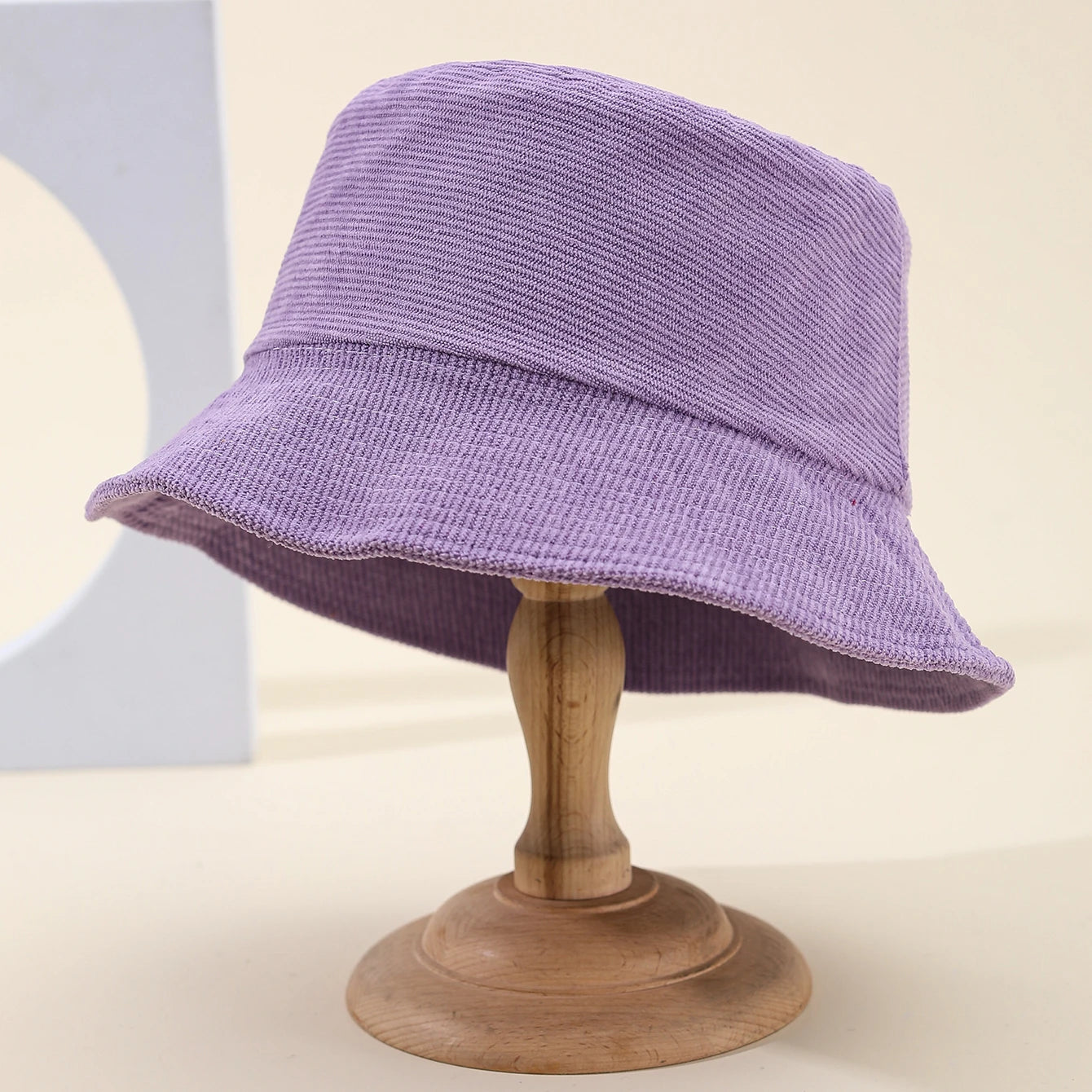 Retro Corduroy Winter Bucket Hat