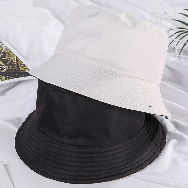 Double-sided Wearing Cap Solid Color Bucket Hat