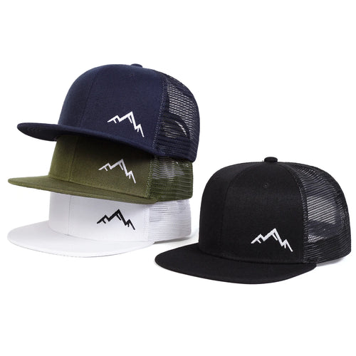Unisex Mountain Embroidery Hip-hop Net Hats