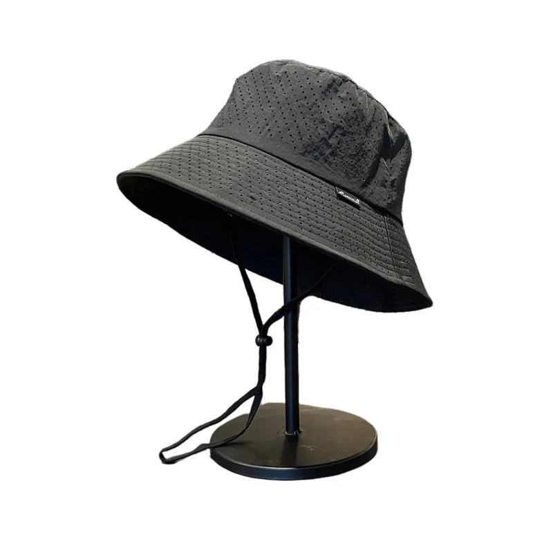 Summer Mesh UV Windproof Lightweight Bucket Hat