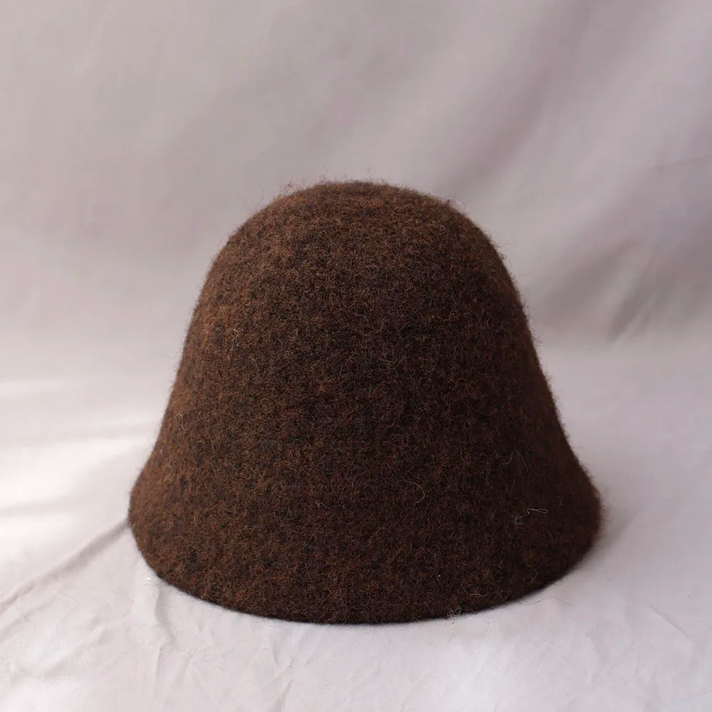 Autumn Winter Wool Vintage Bucket Hat