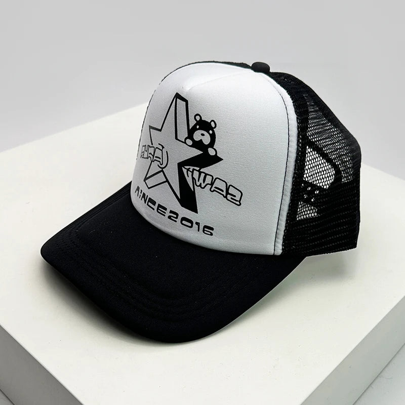 Tiger Letter Print Mesh Baseball Cap