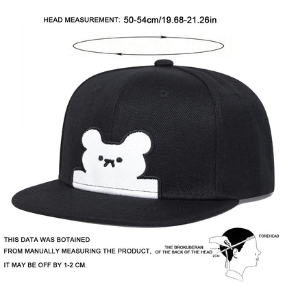 Children Little Bear Embroidery Baseball Caps