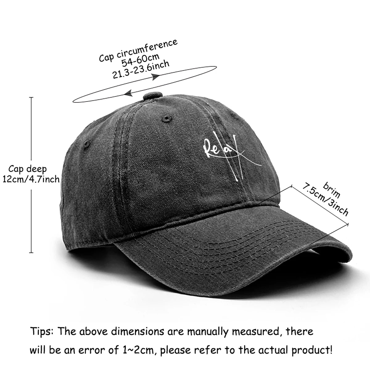 Relax Print Adjustable Mesh Snapback Baseball Cap