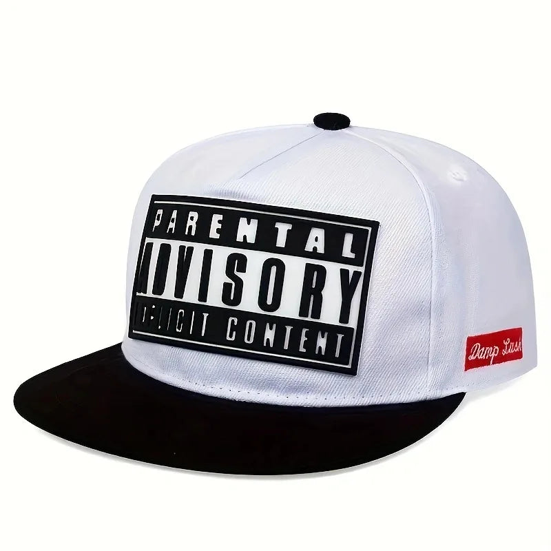 Black Offset Fashion Cotton Snapback Cap