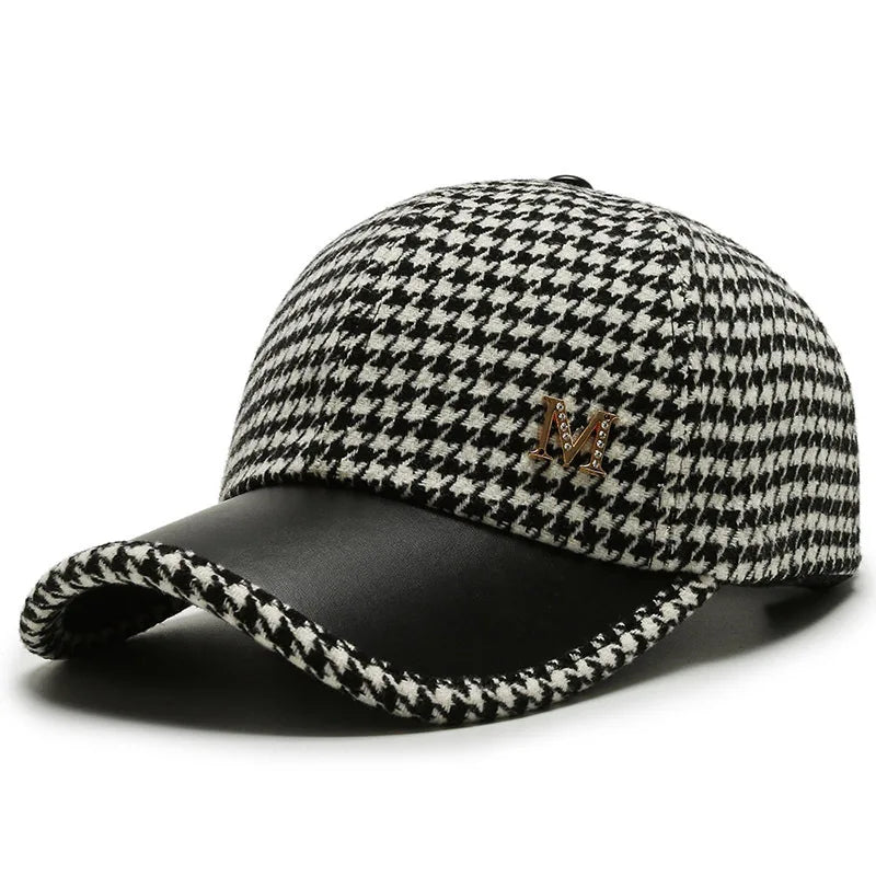 Fashion Check Winter Windproof Baseball Cap