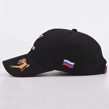 Alpha Russia Veteran Black Snapback Cap