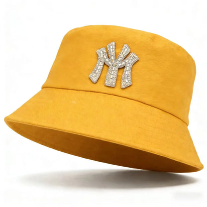 Luxury Cotton Diamond Solid Color Bucket Hat