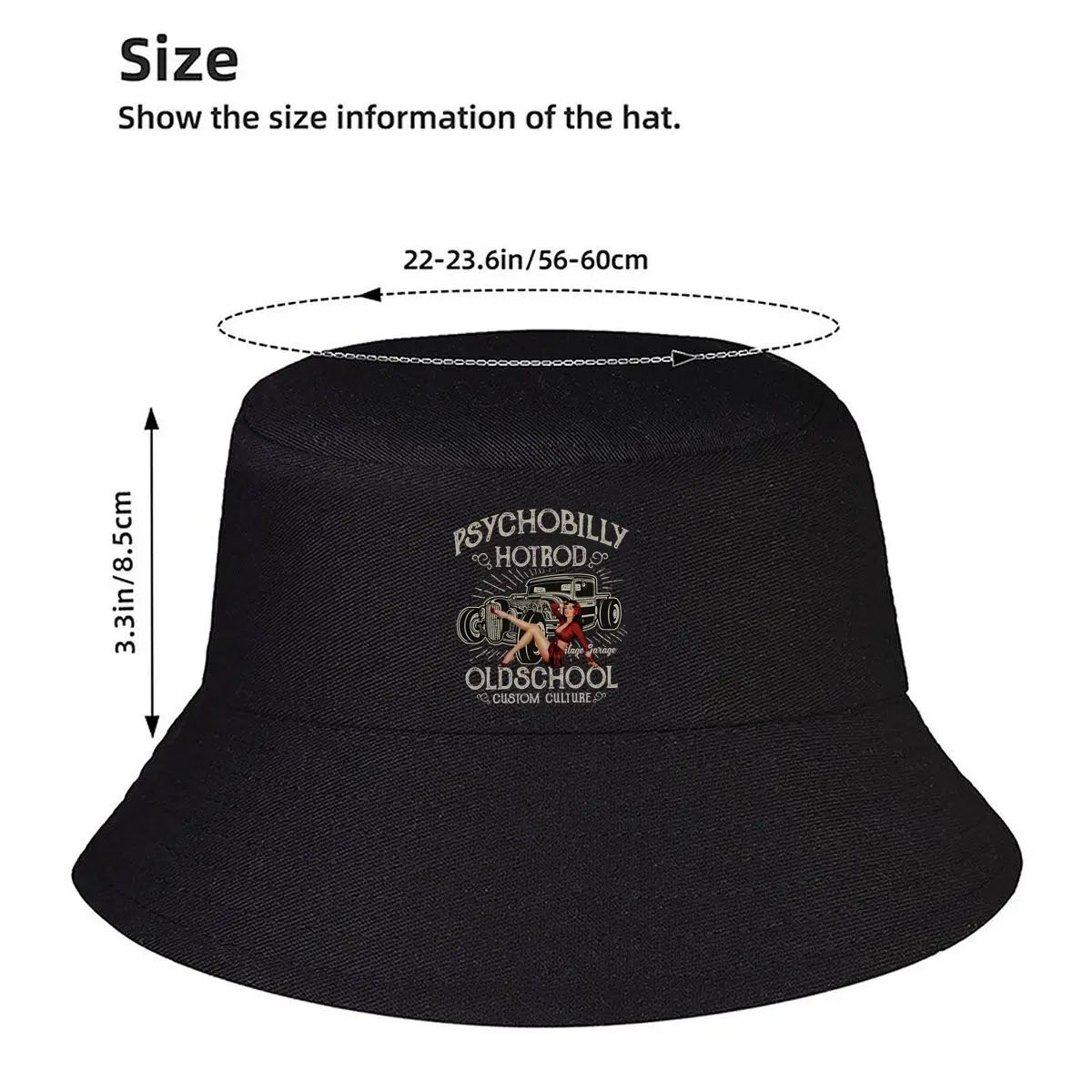 Psychobilly Hotrod Old School Graphic Bucket Hat