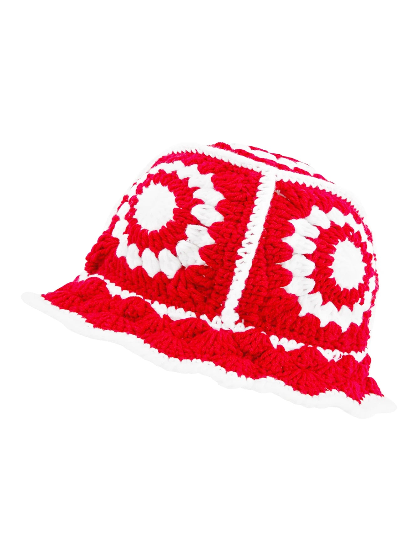 Handmade Crochet Flower Knitted Fashion Bucket Hat