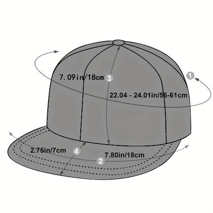 Personality P Letter Ox Horn Hip Hop Snapback Cap