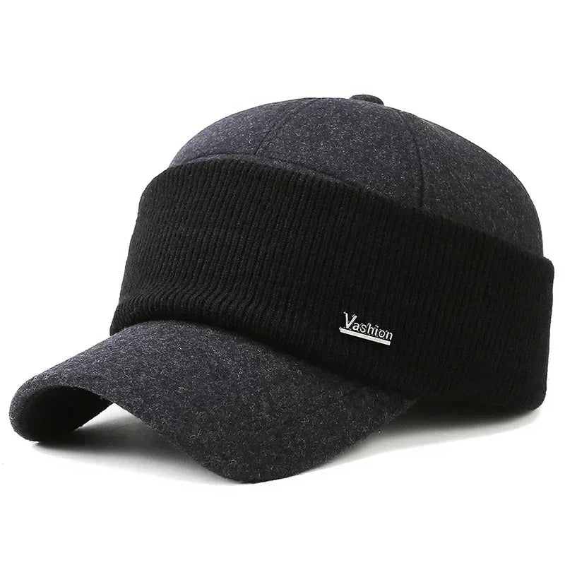 Warm Thick Earmuffs Winter Baseball Cap