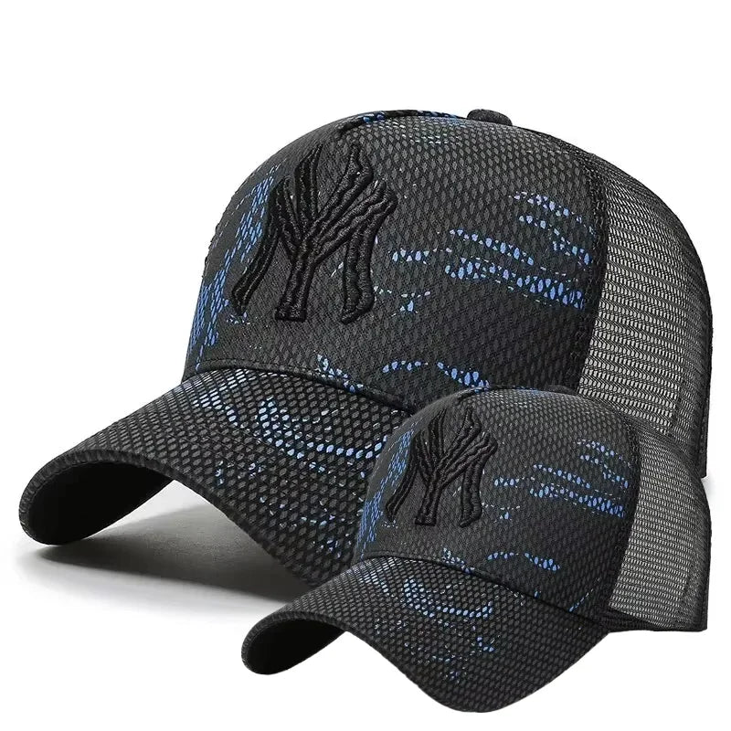 Korean Letter Breathable Mesh Duckbill Baseball Cap