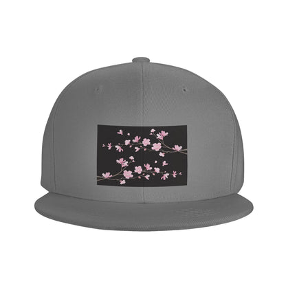 Cherry Blossom Floral Plant Pattern Snapback Cap